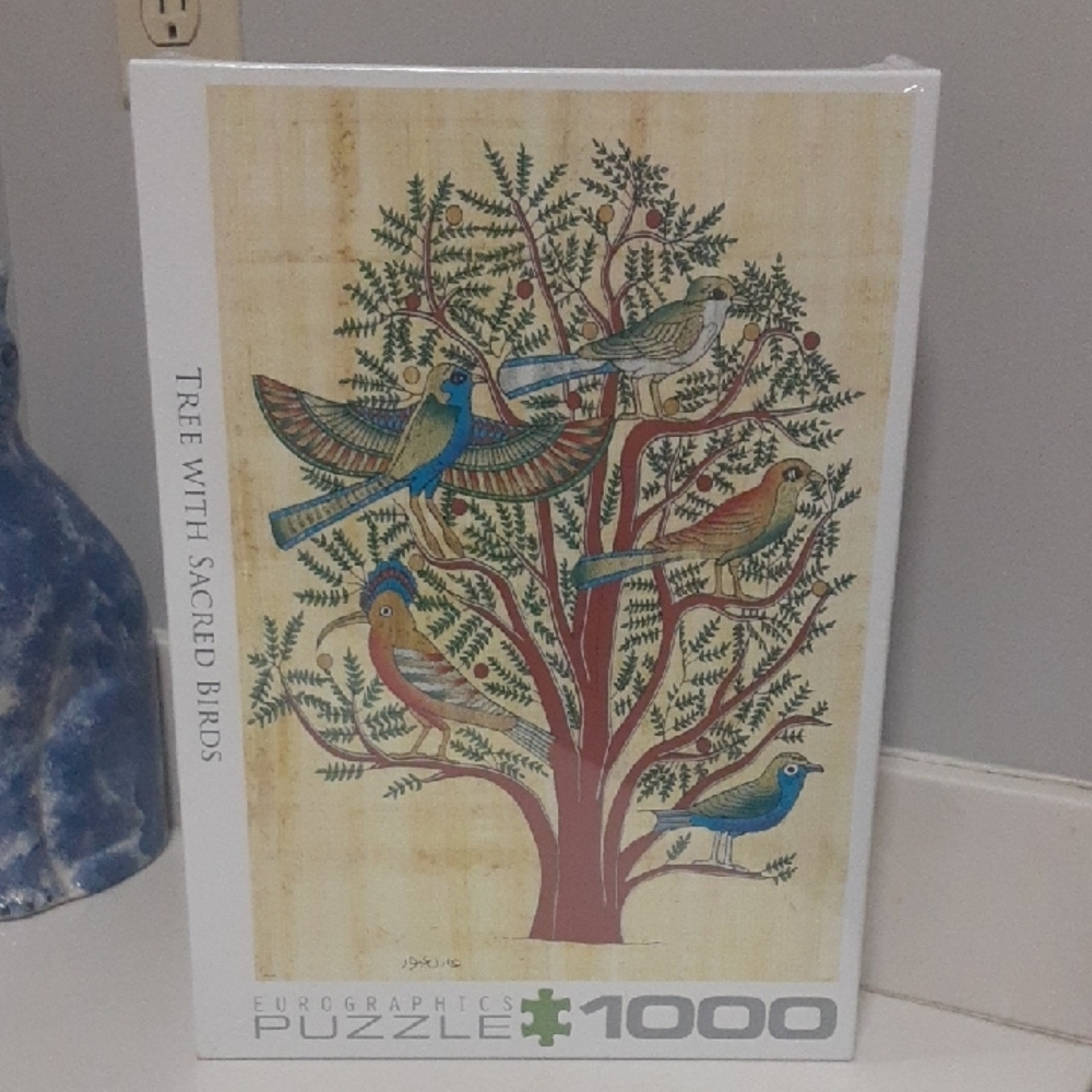Tree With Sacred Songbirds 1000 Piece Puzzle. New In Box. Eurographic Puzzles.